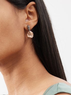 Bibi van der Velden Mermaid Splash diamond & rose gold single earring