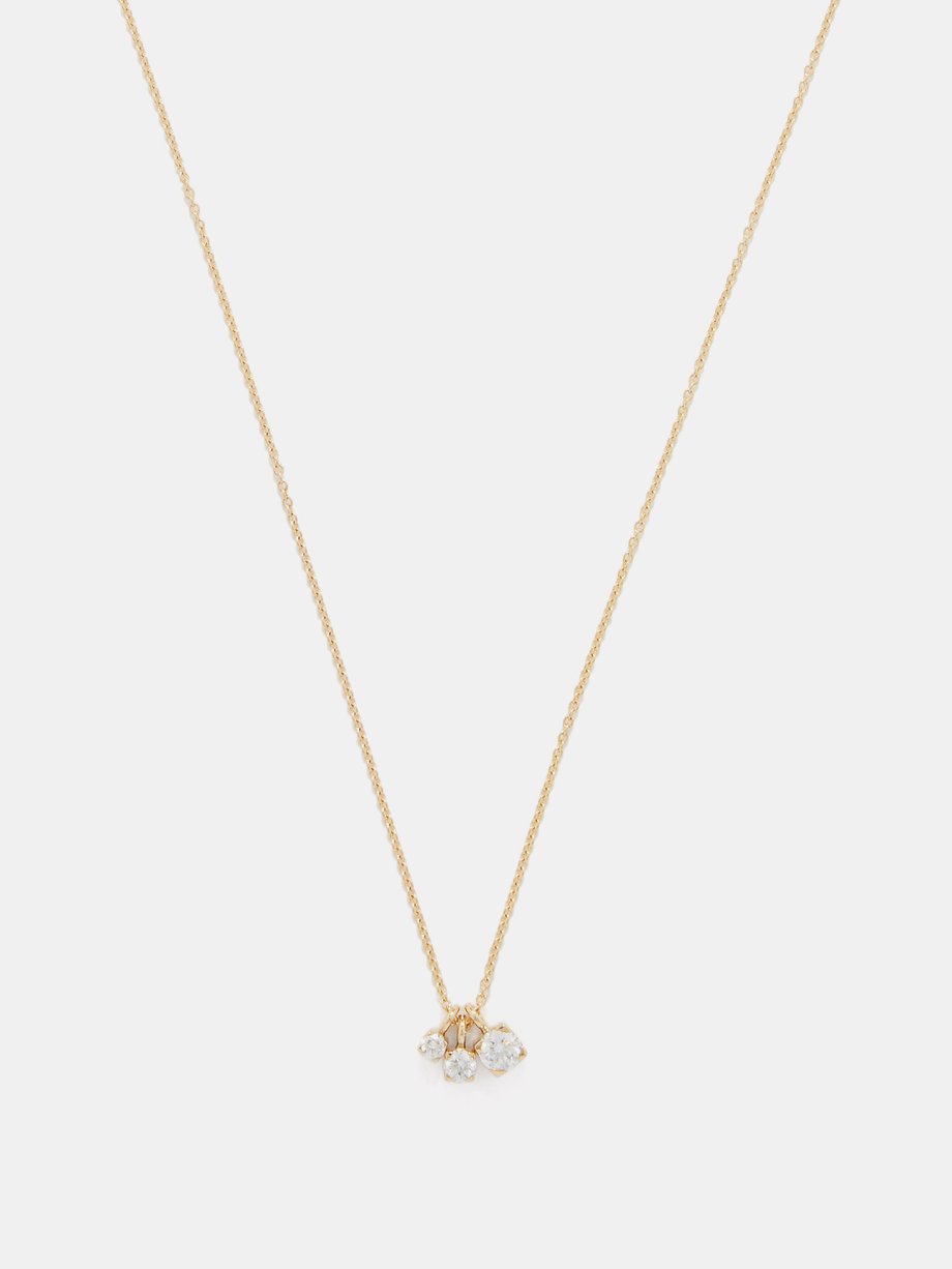 Gold Glaçon diamond & 18kt recycled gold necklace | Sophie Bille Brahe |  MATCHES UK