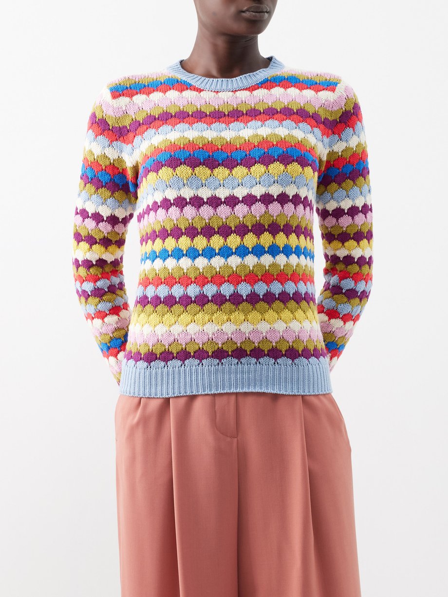 위켄드 막스 마라 블루 Albero sweater | 매치스패션, 모던 럭셔리 온라인 쇼핑