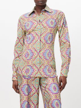 Etro Paisley-print cotton-blend shirt