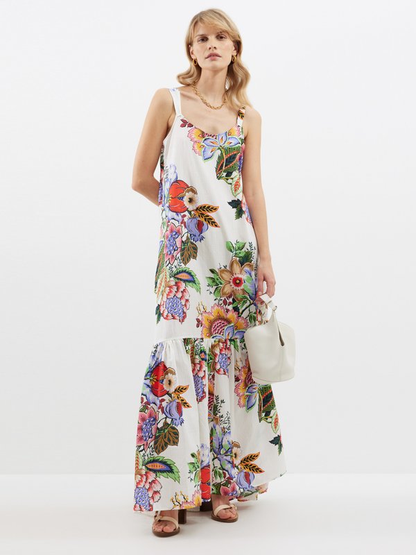 Etro Floral-print cotton-blend maxi dress