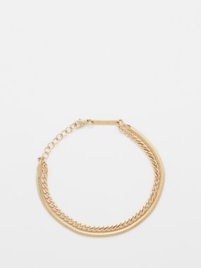 Zoë Chicco Double Chain 14kt gold bracelet