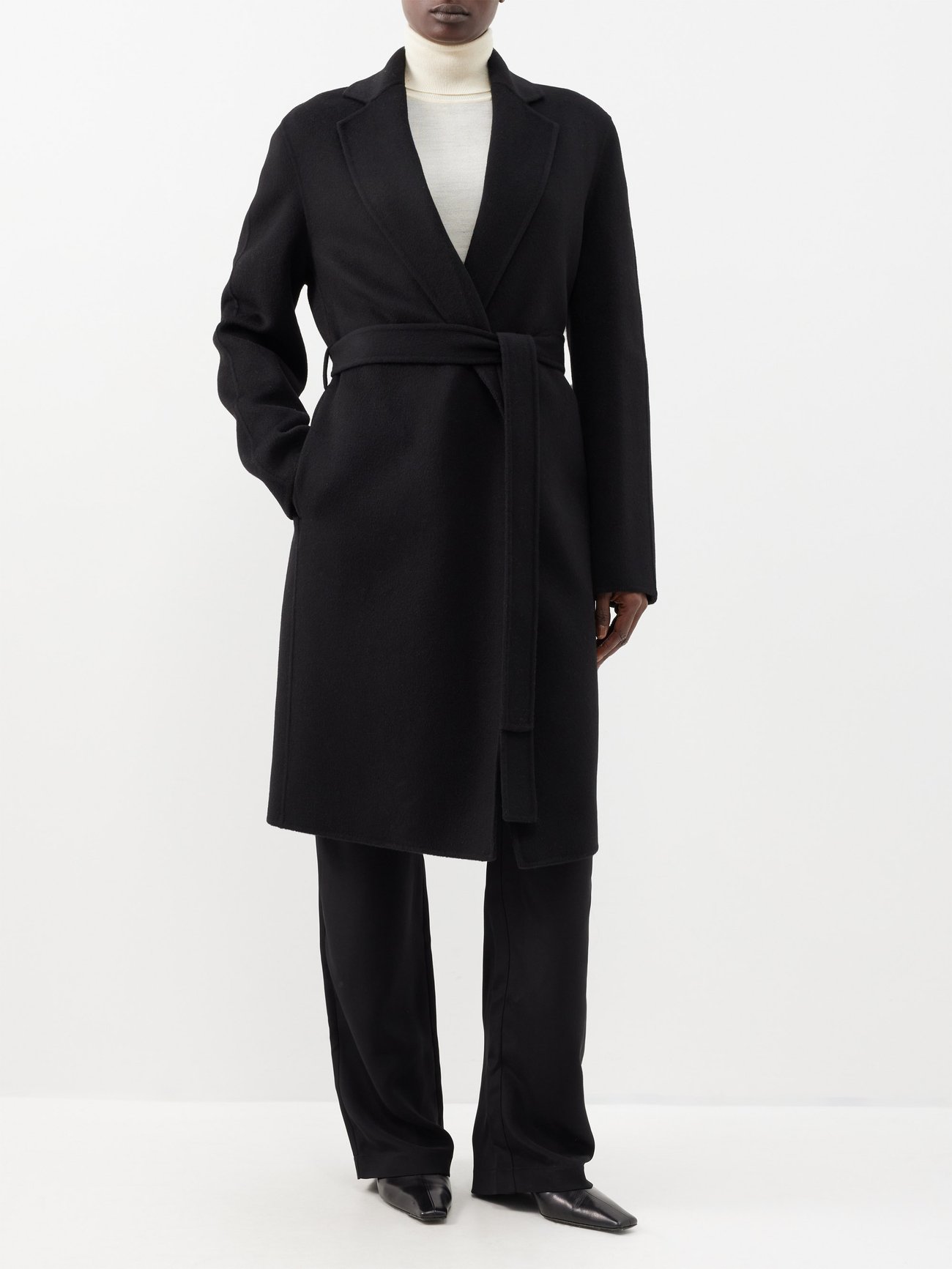 P.A.R.O.S.H. belted wool coat - Black