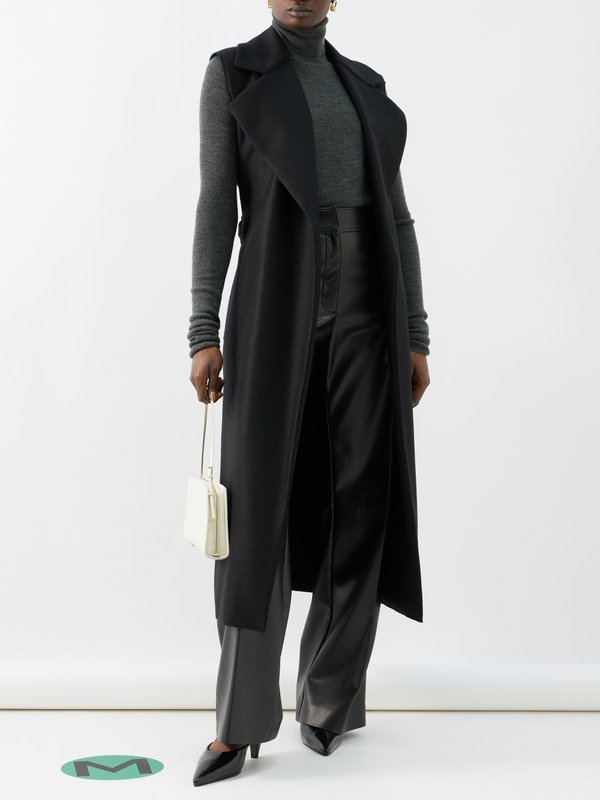 Harris Wharf London Sleeveless belted virgin-wool coat
