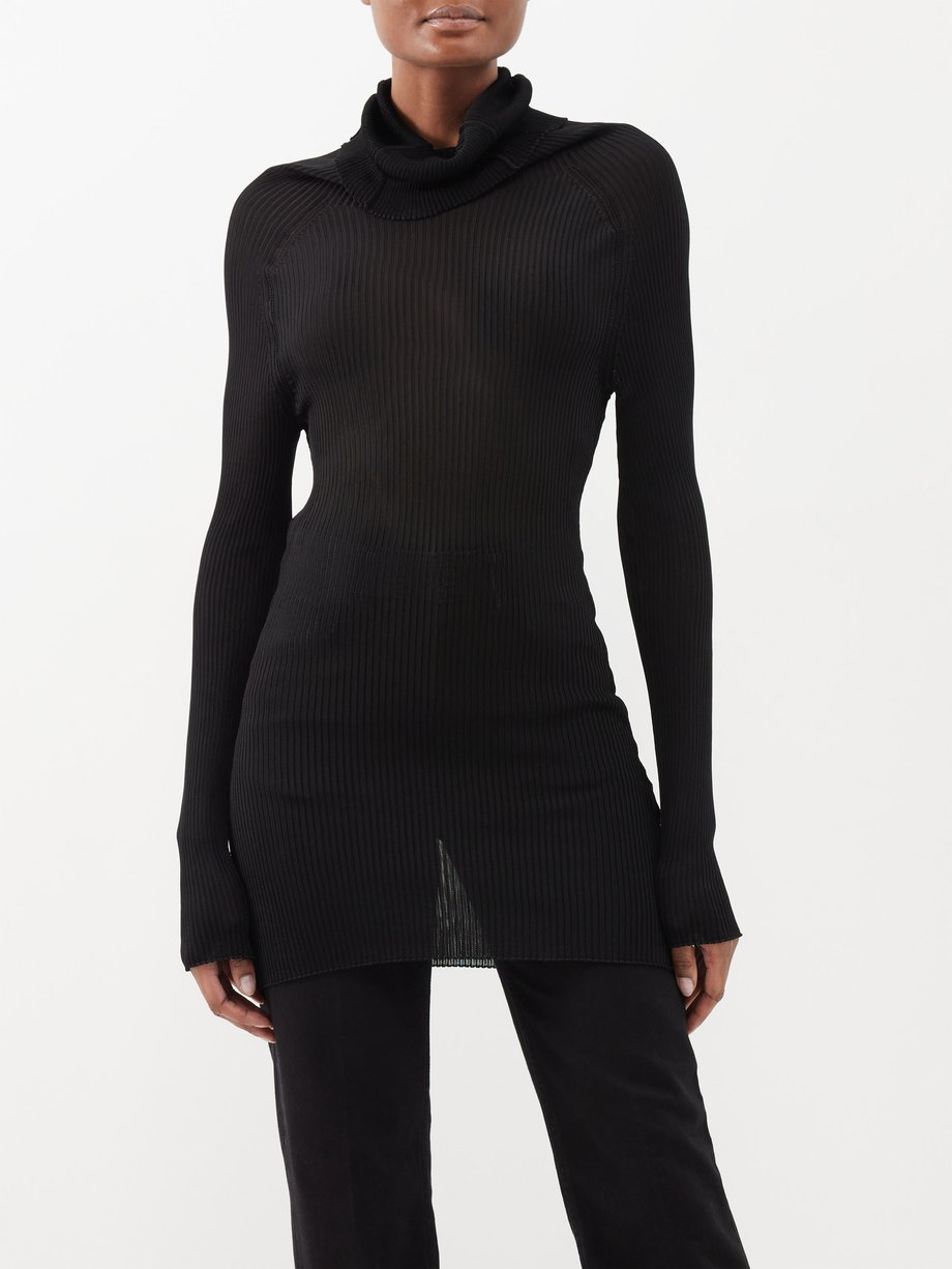 Victoria Beckham Roll-neck ribbed-knit sweater
