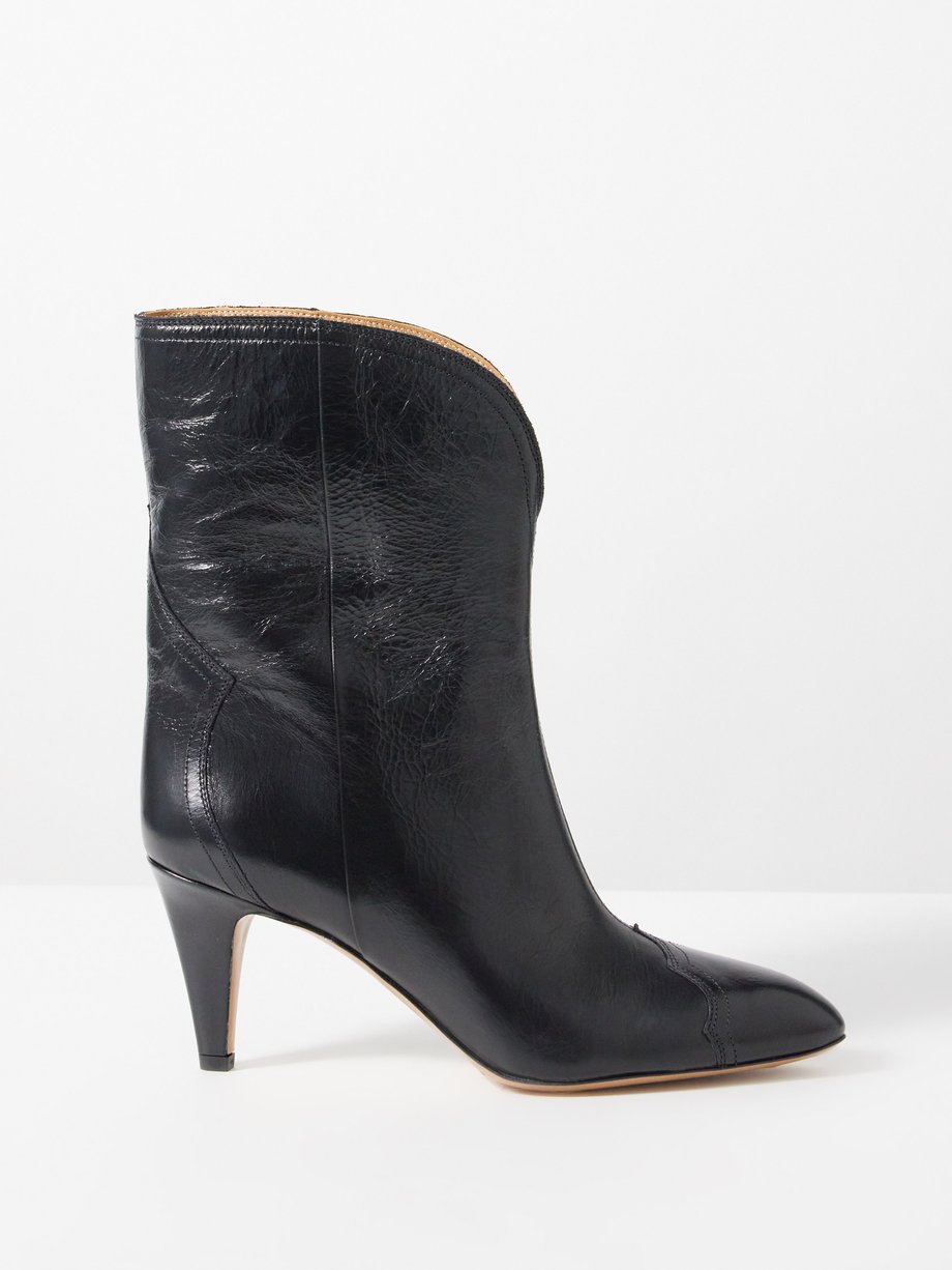 Isabel Marant Dytho 75 crinkled-leather ankle boots