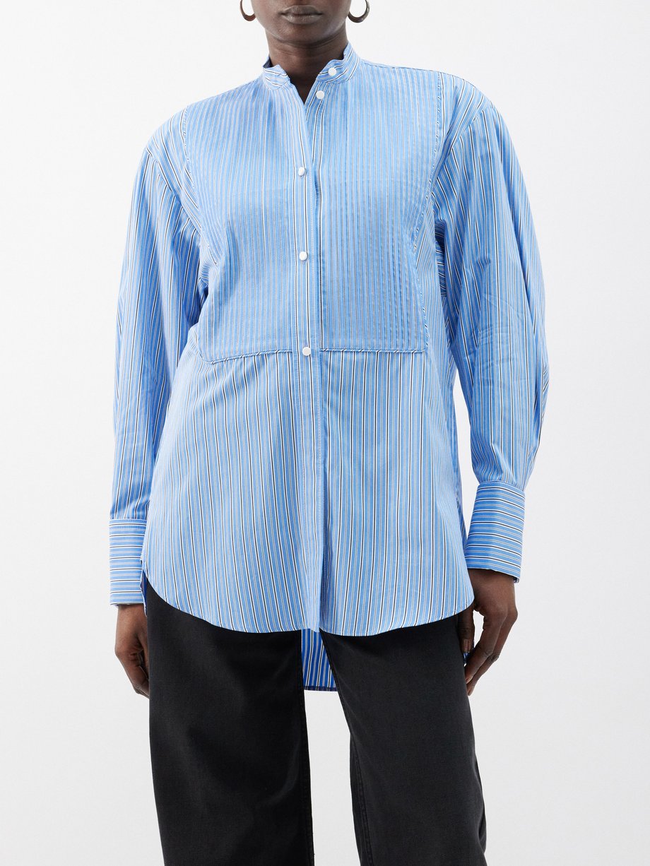 Blue Ramsey striped cotton-poplin shirt | Isabel Marant | MATCHESFASHION US