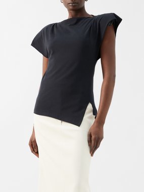 Isabel Marant Asymmetric cotton-jersey T-shirt