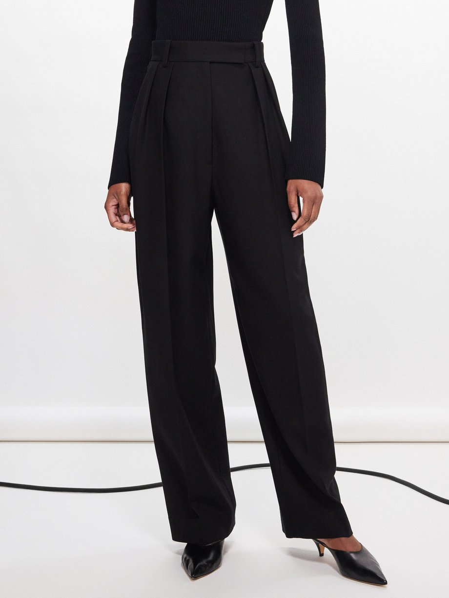 Buy Now Chemistry Lurex Viscose Crepe Pleated Wide Leg Fluid Trousers