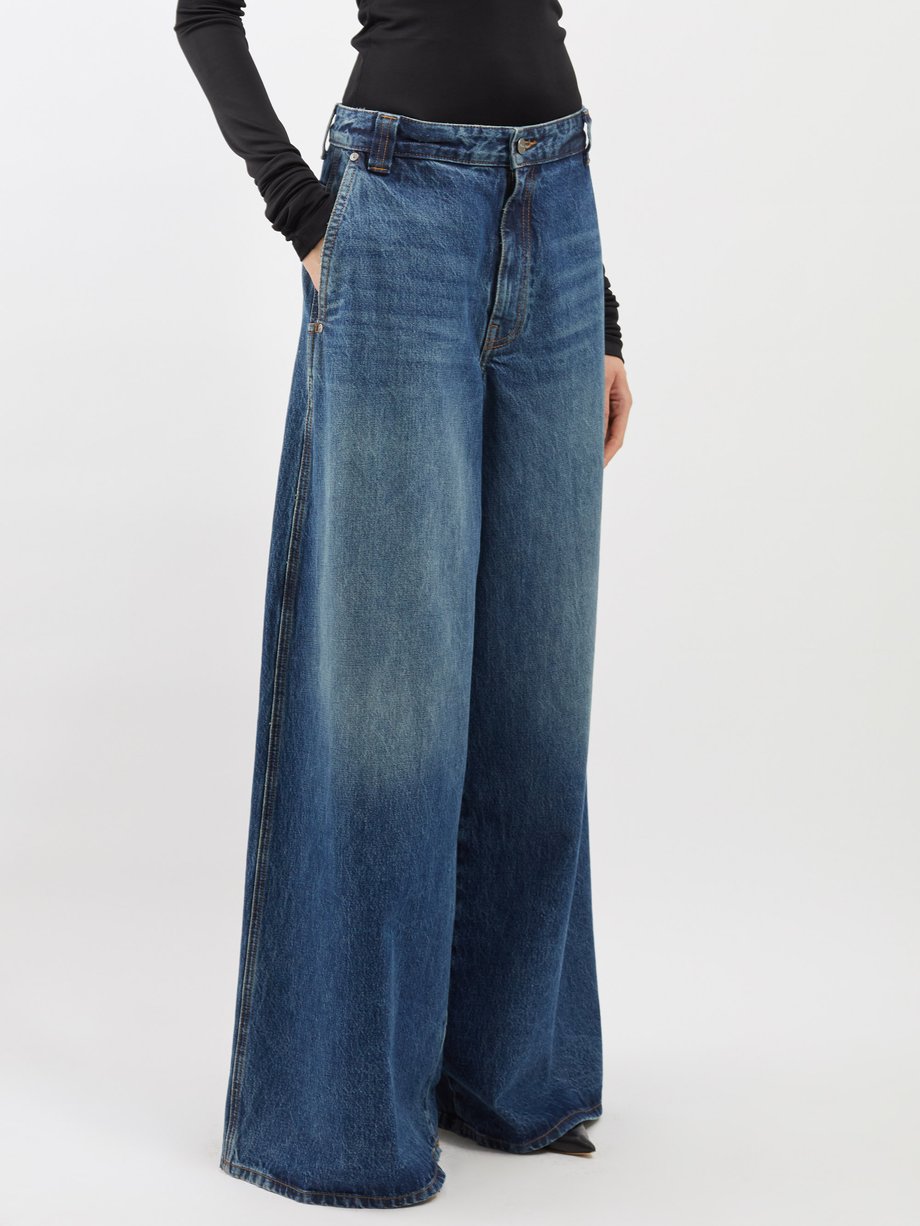 Blue Jacob extra wide-leg jeans | Khaite | MATCHESFASHION UK