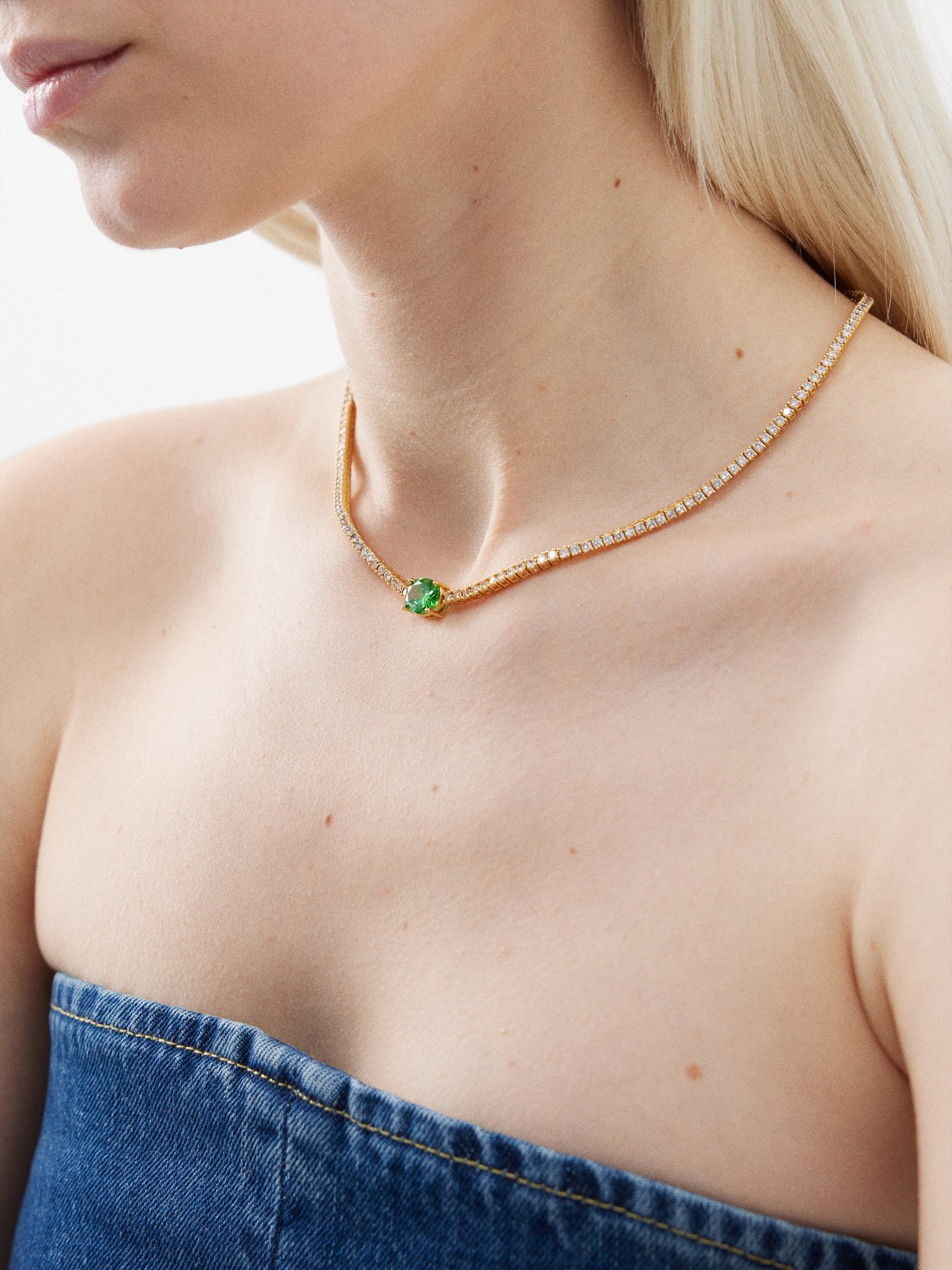 Gold Emerald City crystal necklace | Roxanne Assoulin | MATCHES ...