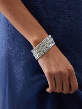 Roxanne Assoulin Set of three Super Silver beaded bracelets