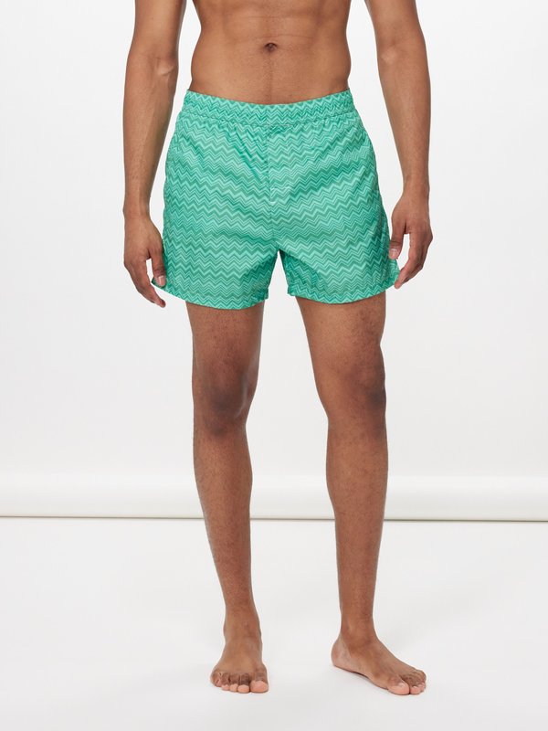 Missoni zigzag-print swim shorts - Blue