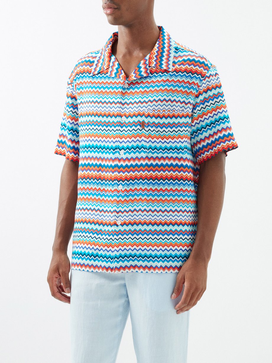 Missoni Mare Zigzag-print poplin shirt