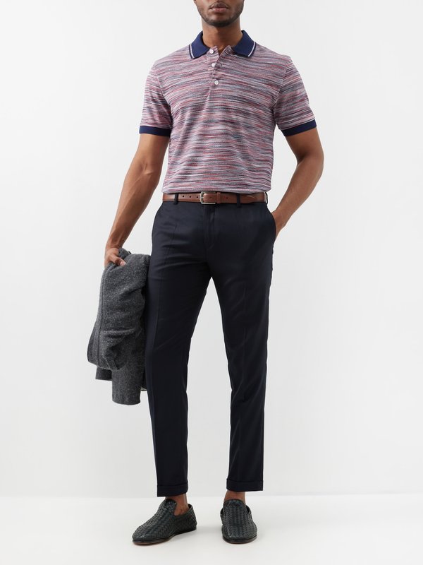 Missoni Space-dyed cotton-piqué polo shirt