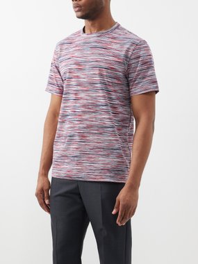 Missoni T-shirt en jersey de coton teint par espacement