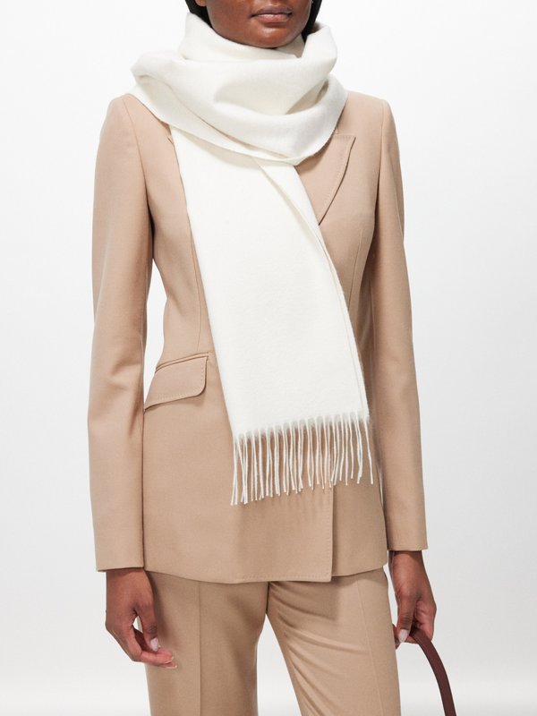 Gabriela Hearst Blaine fringed silk-blend scarf