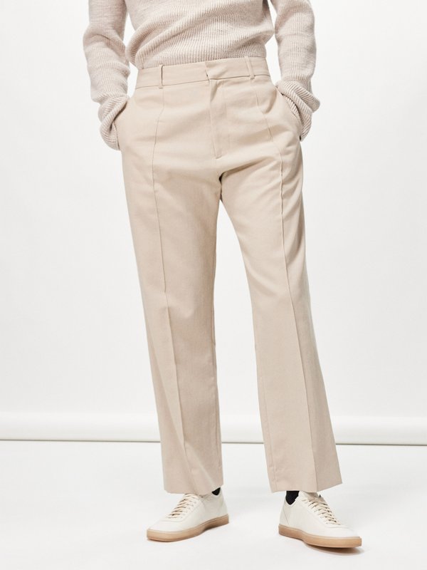 Studio Nicholson Cotton-blend twill straight-leg trousers