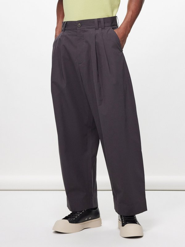 Studio Nicholson Yale double-pleat cotton trousers