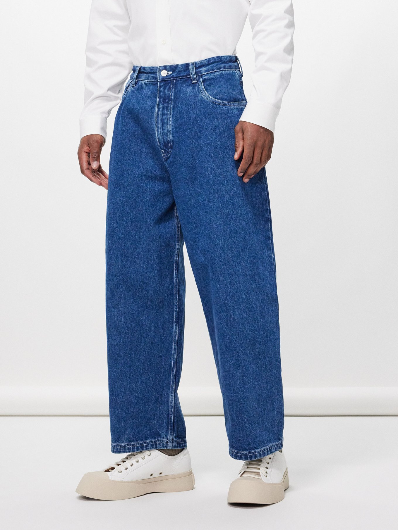 Blue Paolo wide-leg jeans | Studio Nicholson | MATCHES UK