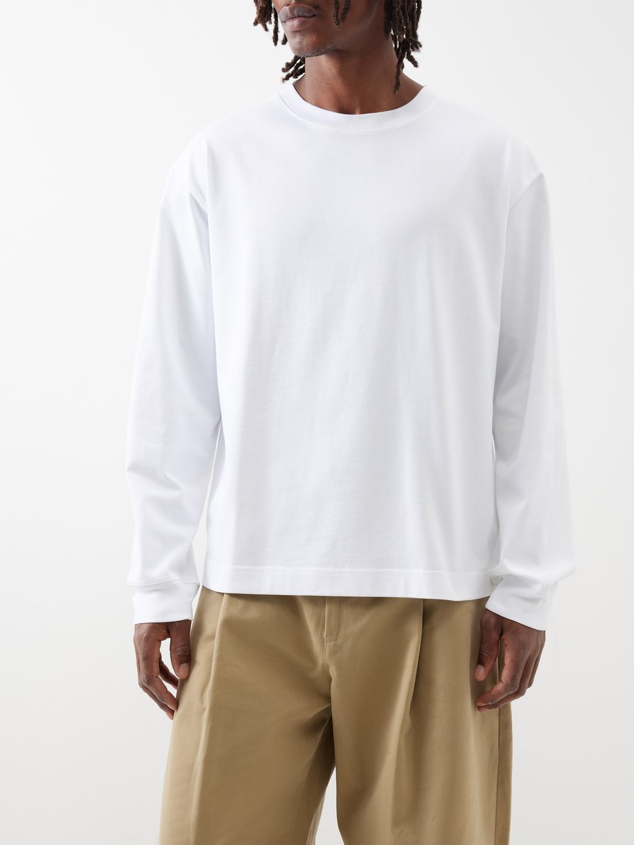 Studio Nicholson Cotton-jersey long-sleeved T-shirt