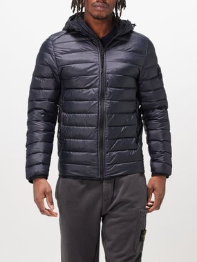 Stone Island Hooded quilted down coat