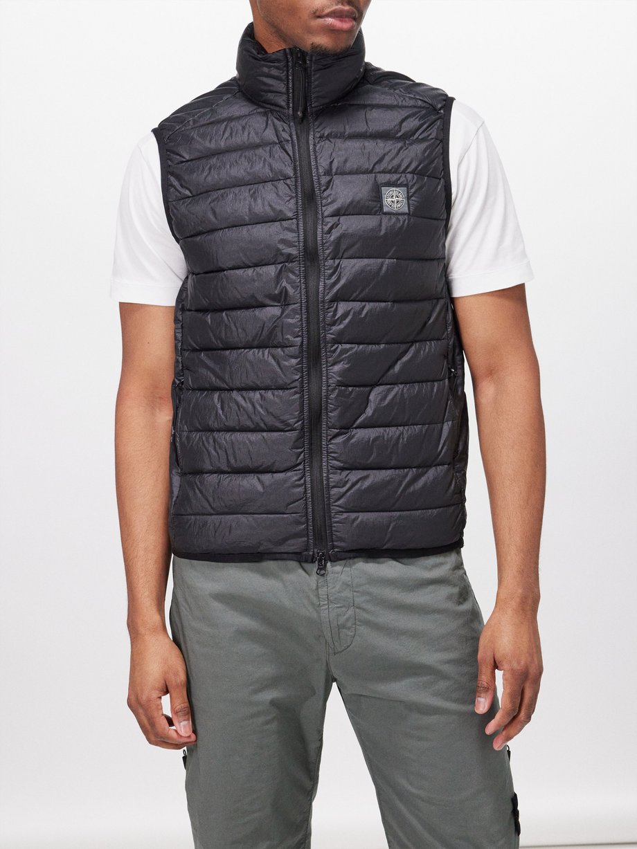 Stone Island Logo-patch quilted down gilet