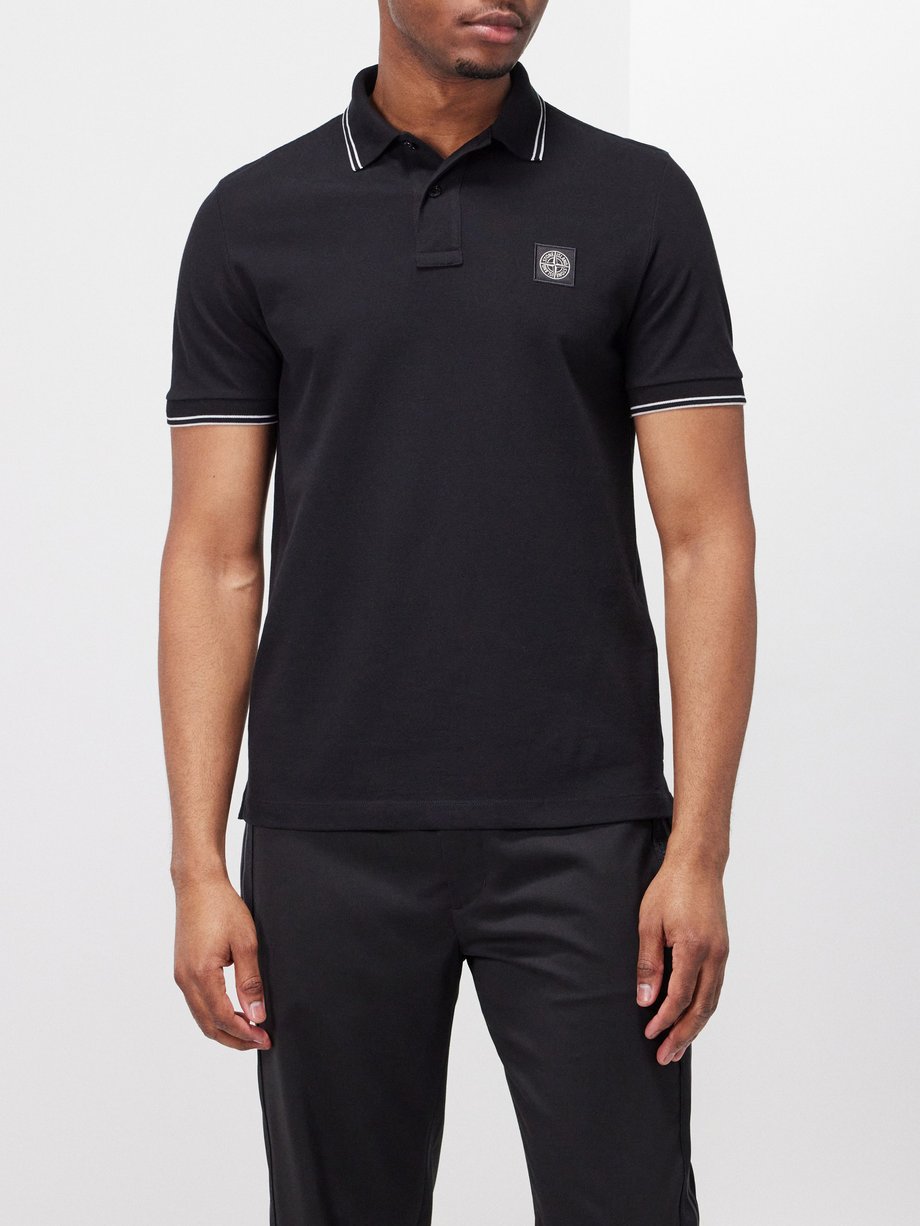 Black Technical Piqué Polo Shirt