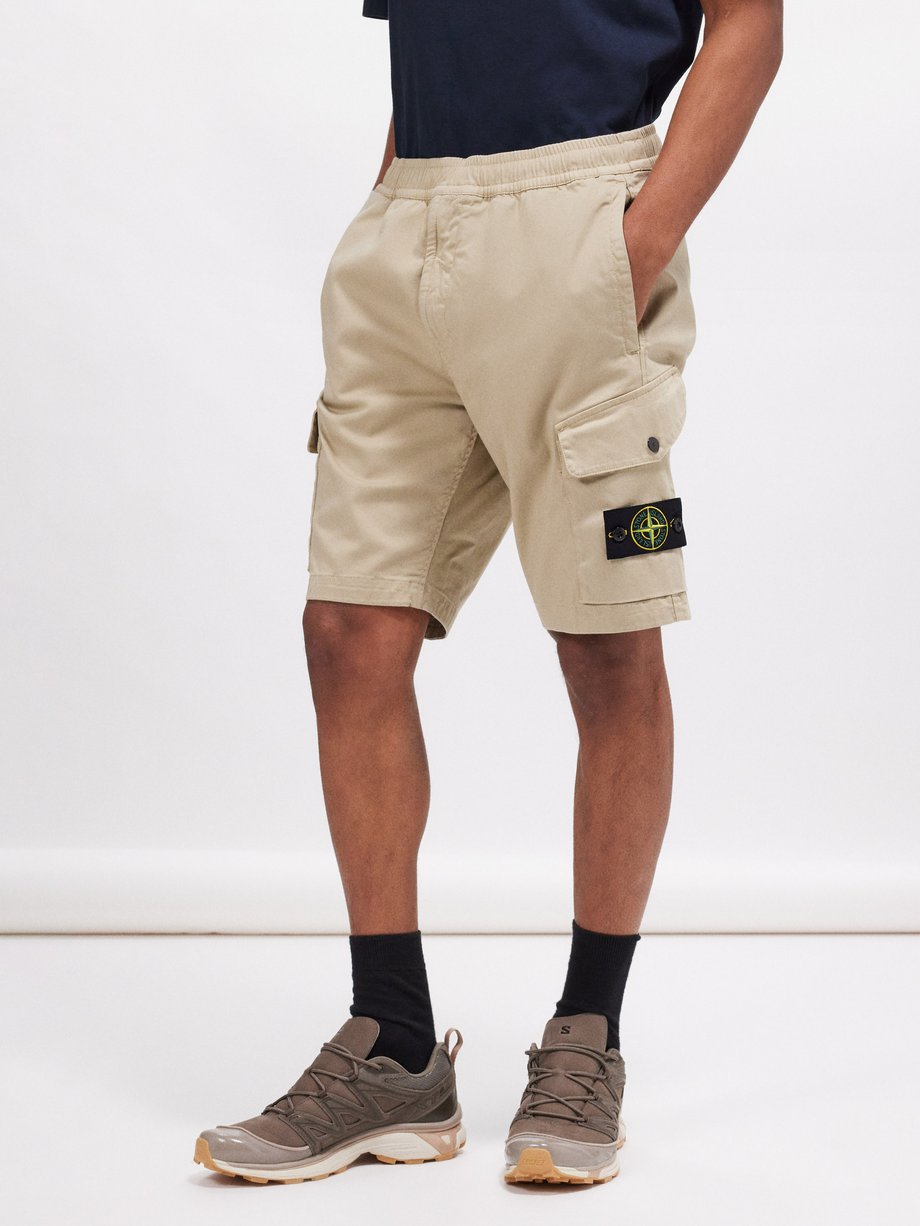 Stone Island Cargo-pocket cotton-blend Bermuda shorts