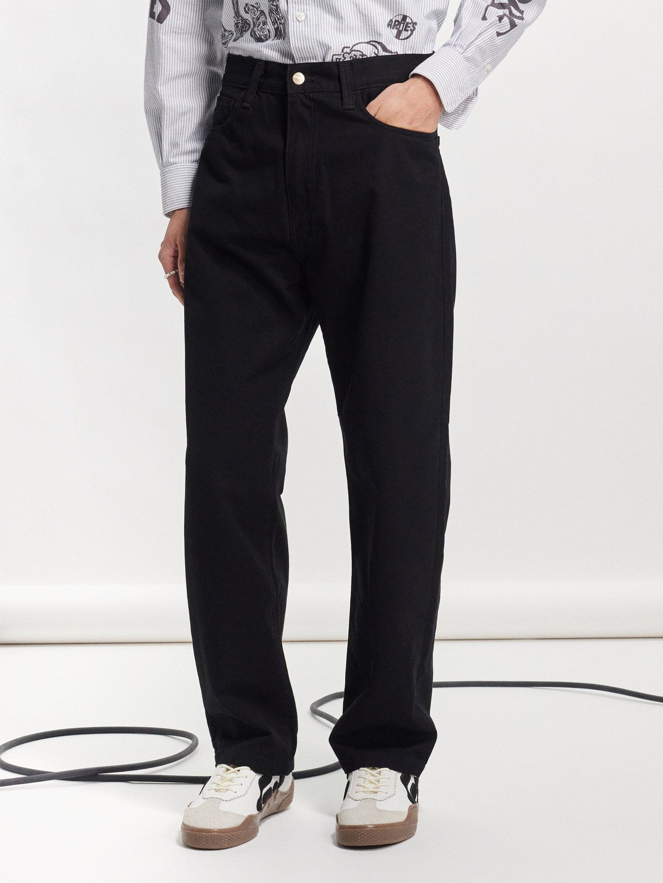 Black Landon cotton-canvas trousers | Carhartt WIP | MATCHES UK