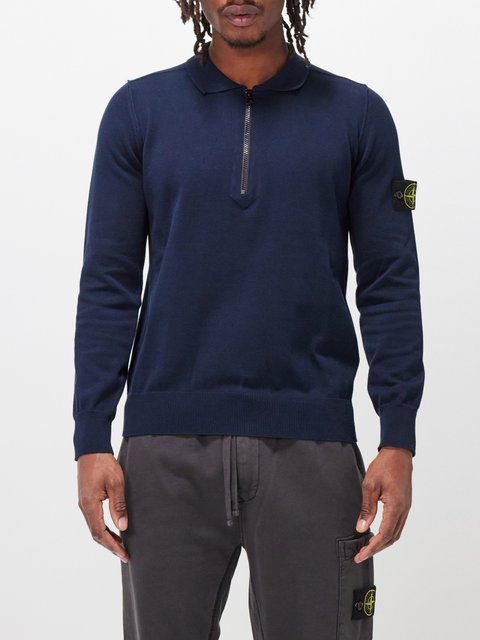 Stone island zip up on sale sweater