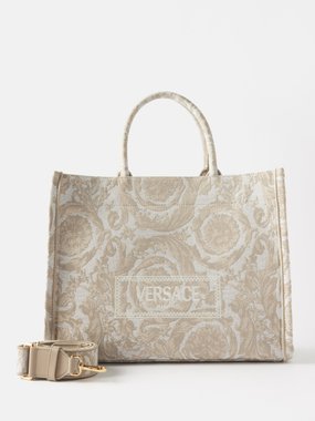 Versace Barocco-jacquard canvas tote bag