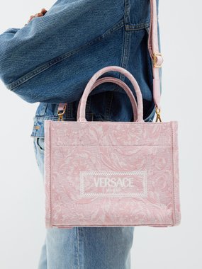 Versace Athena Barocco-jacquard canvas tote bag