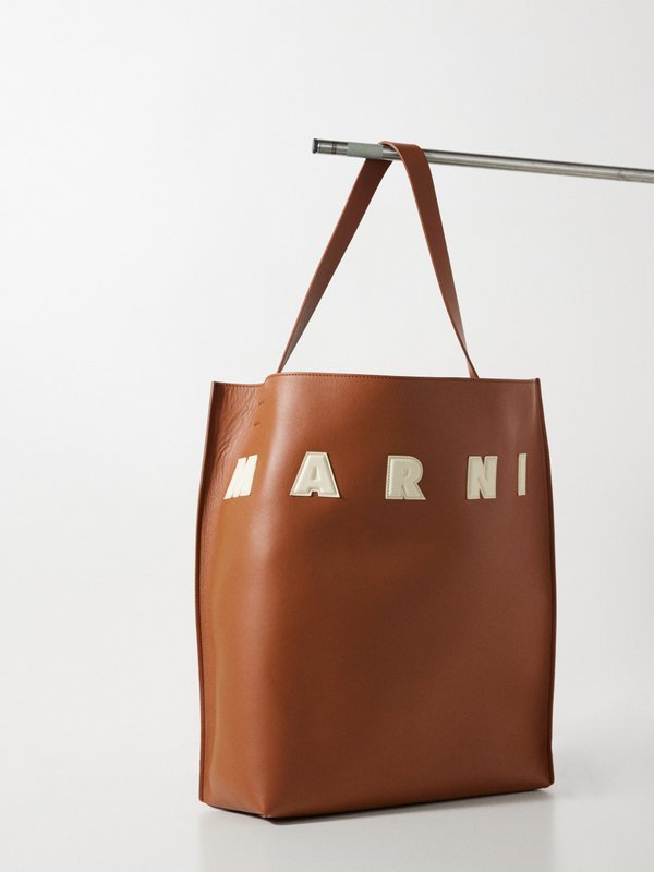 Marni Museo large leather tote bag