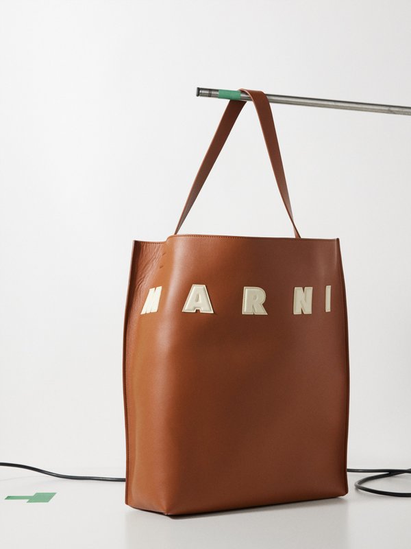 Marni Museo large leather tote bag