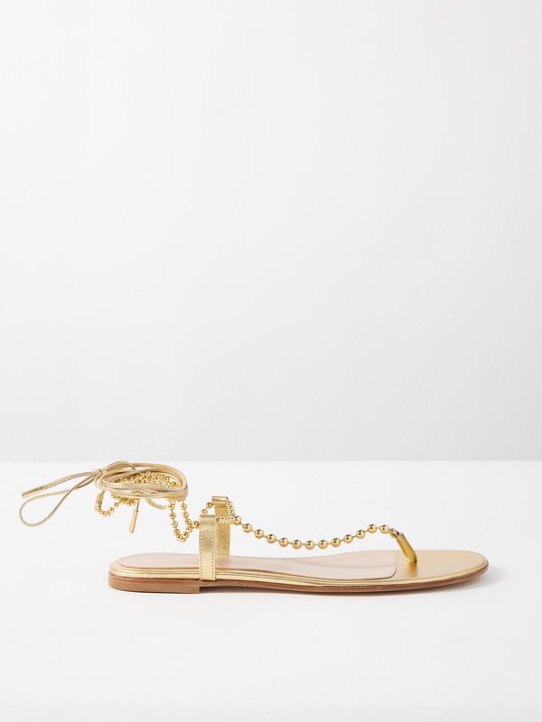 GIANVITO ROSSI Lace-up leather-trimmed rope sandals | NET-A-PORTER