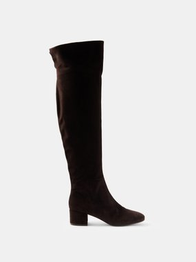 Gianvito Rossi Rolling 45 suede knee-high boots