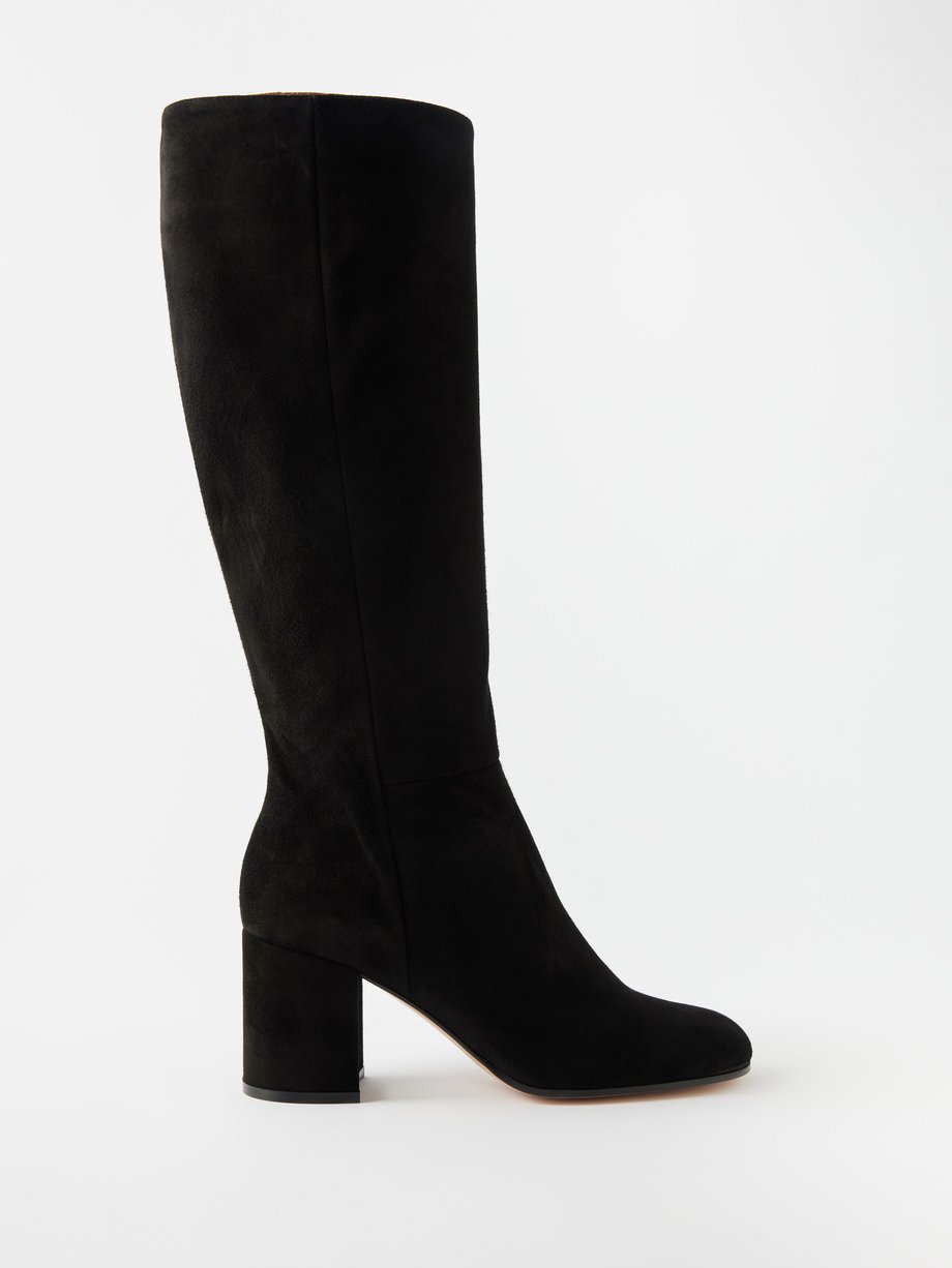 Black Joelle 45 suede knee-high boots | Gianvito Rossi | MATCHES UK