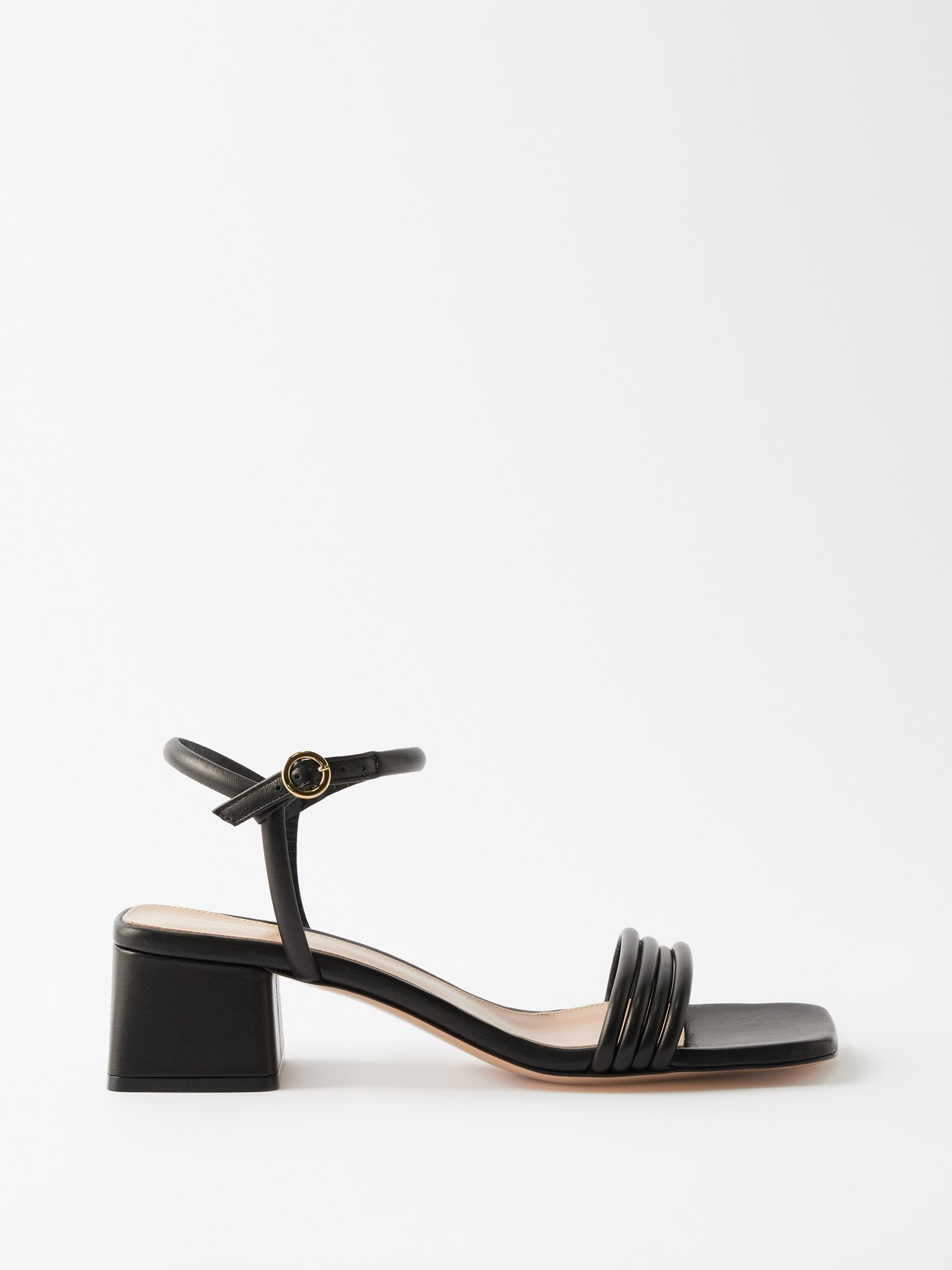 Black Lena 45 leather sandals | Gianvito Rossi | MATCHES UK