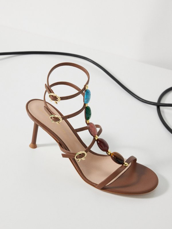 Gianvito Rossi Shanti 70 stone-embellished heeled sandals