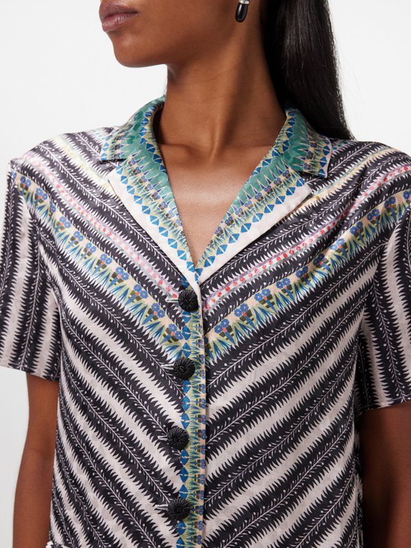 Saloni Sonia patterned-jacquard shirt dress