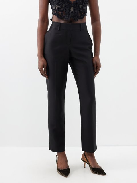 Tapered Tuxedo Trousers in Black | Women's Workwear London | DEPLOY –  DEPLOY London