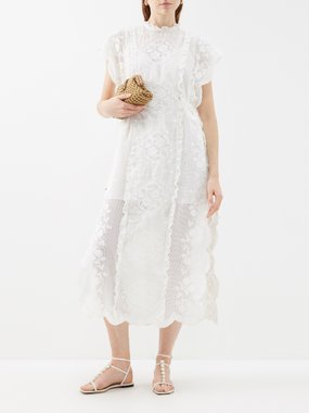 Zimmermann Alight drawstring-waist lace midi dress