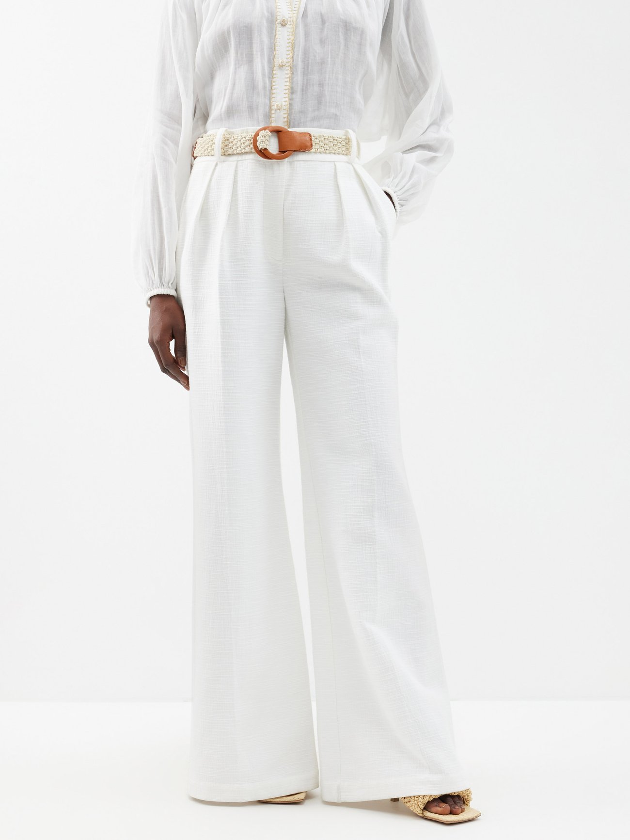 White Wide Leg Trouser  Wasic –