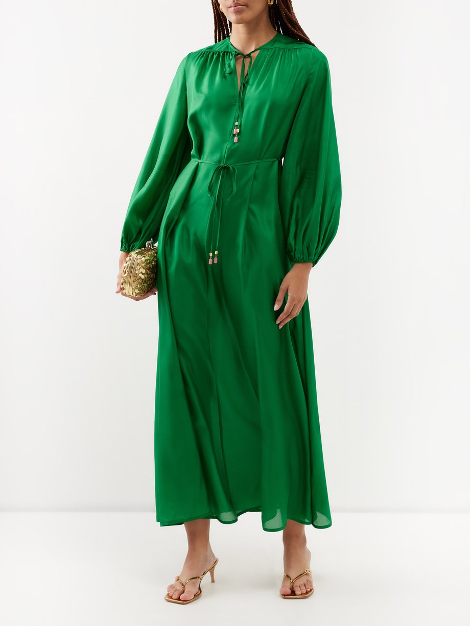 Green Junie silk maxi dress | Zimmermann | MATCHES UK