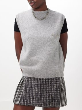 Le Kilt Pin-embellished wool sweater vest