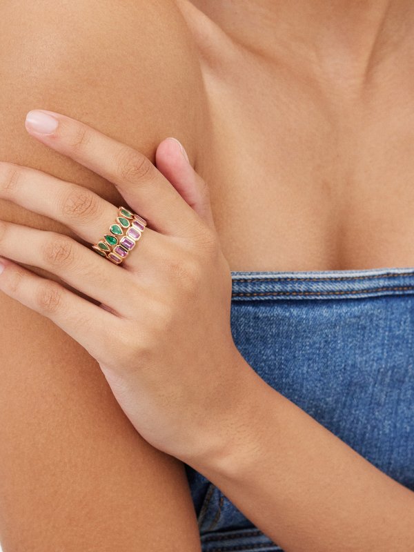 Shay Emerald & 18kt rose gold ring
