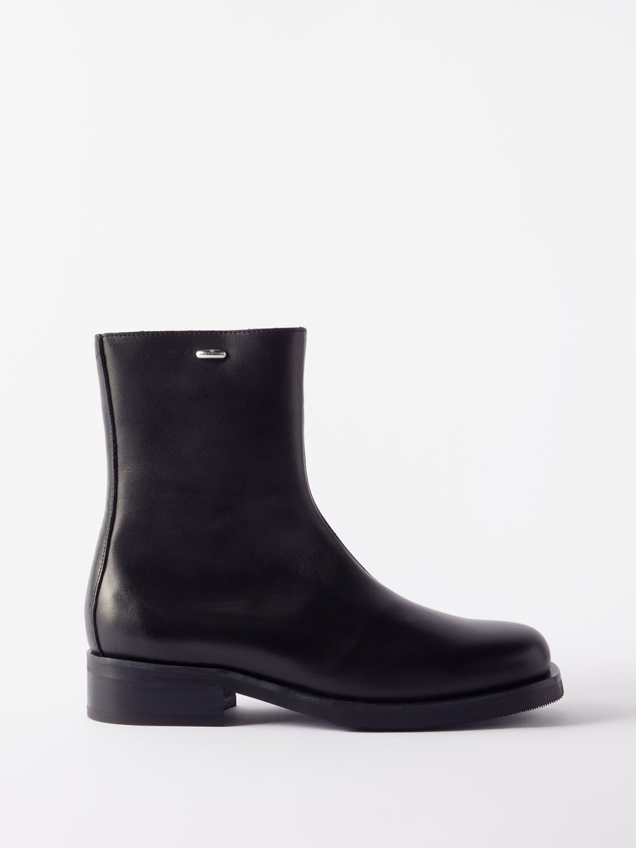 Black Camion square-toe leather boots | OUR LEGACY | MATCHES UK