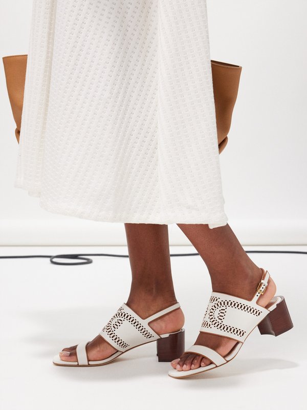 Tod's Laser-cut 55 leather sandals