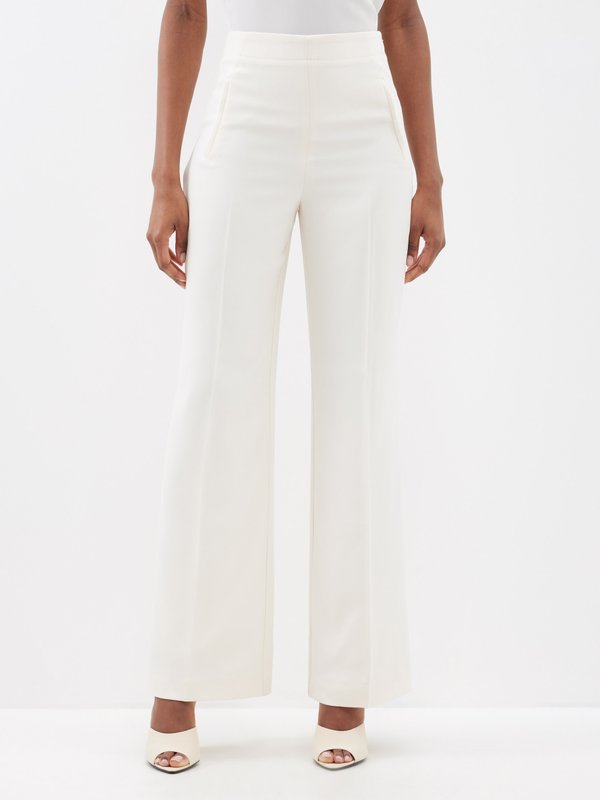 Roland Mouret High-rise satin-crepe trousers